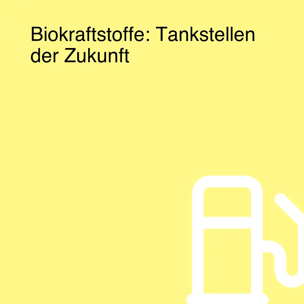 Biokraftstoffe: Tankstellen der Zukunft Biokraftstoffe: Tankstellen der Zukunft