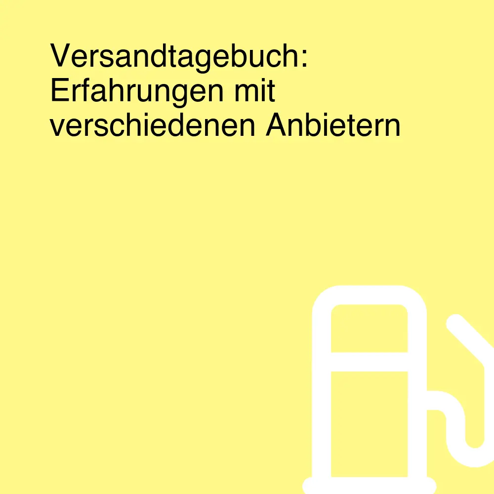 Versandtagebuch: Erfahrungen mit verschiedenen Anbietern